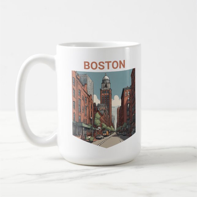 Boston Traveller A Delightful Gift Idea Coffee Mug (Left)