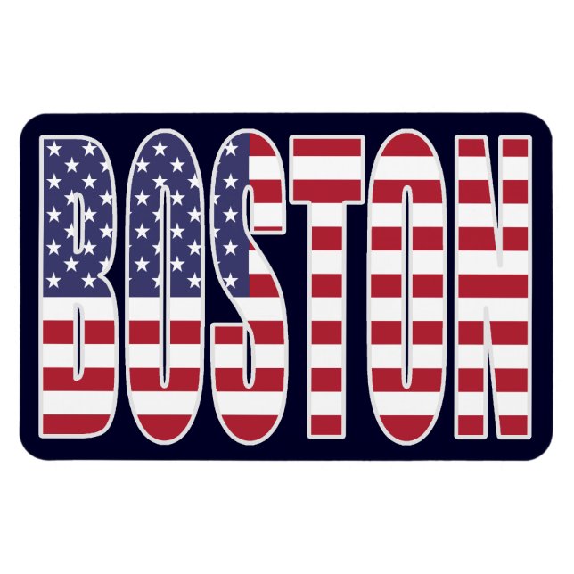Boston U.S. Flag Premium Flexi Fridge Magnet (Horizontal)