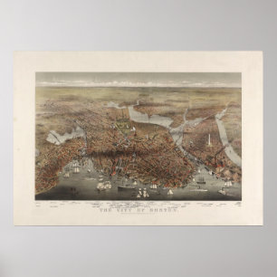 Boston, Vintage Print