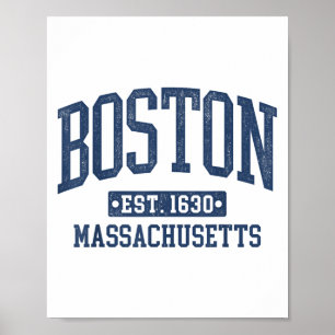 Boston Vintage Sports Design Boston Machusetts Ma  Poster