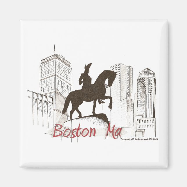 Boston Washington Profile Magnet (Front)