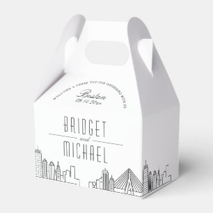 Boston Wedding   City Skyline  Favour Box