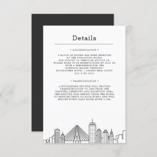 Boston Wedding Guest Details Invitation