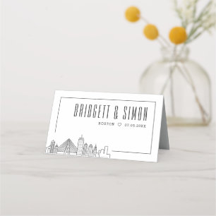 Boston Wedding   Place Table Name Cards 