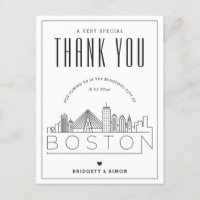 Boston Wedding | Thanks for Coming! Postcard