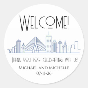 Boston Wedding Welcome bag Sticker