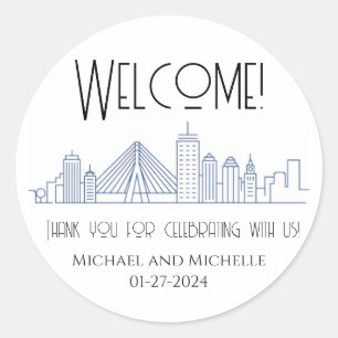 Boston  Wedding Welcome bag Sticker