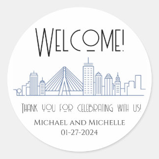 Boston  Wedding Welcome bag Sticker