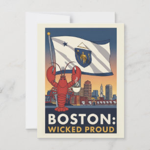 Boston Wicked Proud Postcard