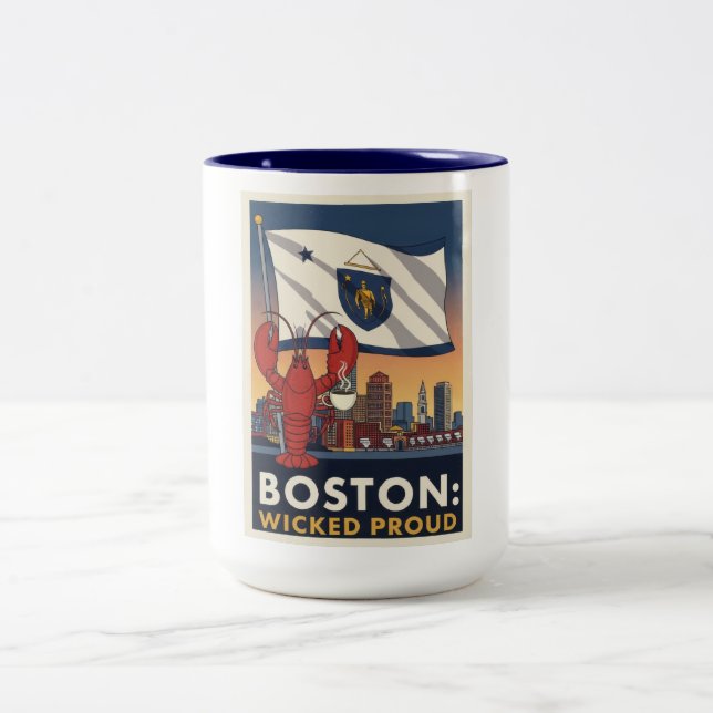 Boston Wicked Proud Two-Tone Coffee Mug (Center)