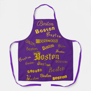 Boston Yellow Fonts  Apron