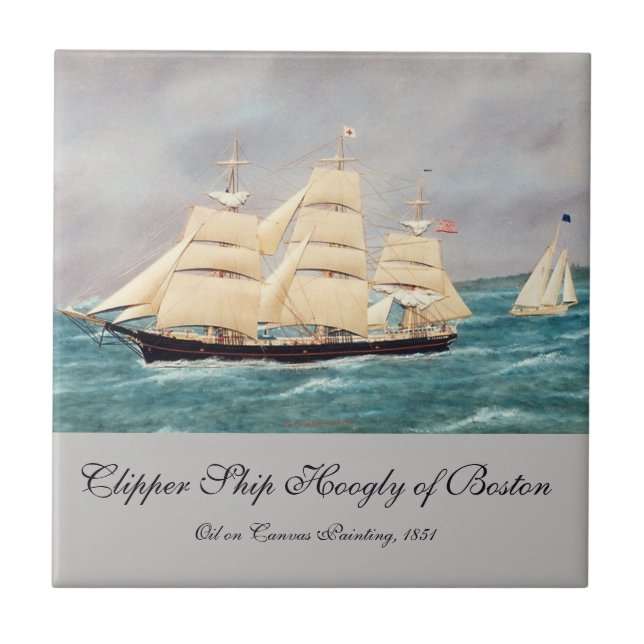 Bostonian Clipper Ship  Tile (Front)