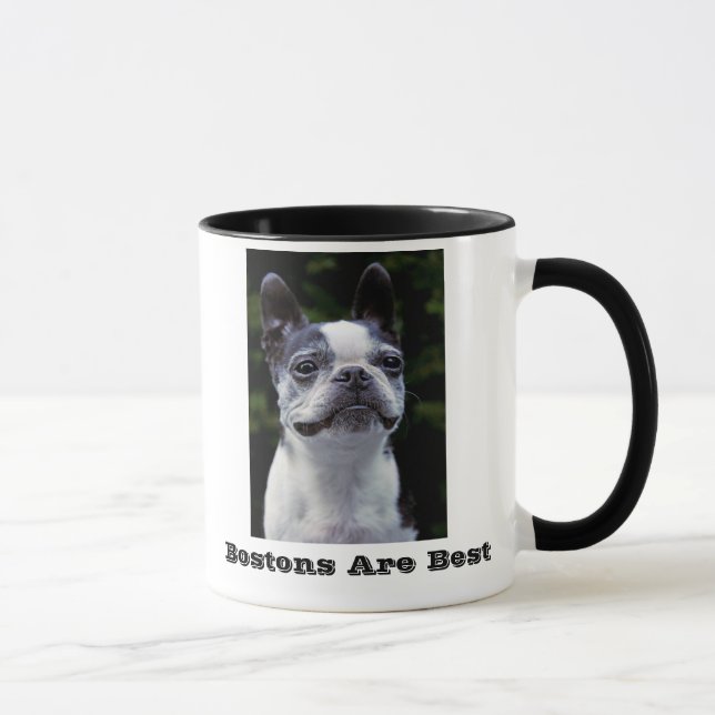 Bostons Are Best Boston Terrier Mug (Right)