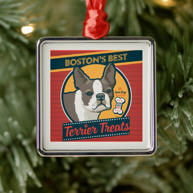 Boston's Best Terrier Treats Metal Tree Decoration (Tree)