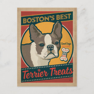 Boston's Best Terrier Treats Postcard