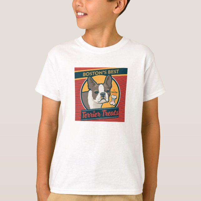 Boston's Best Terrier Treats T-Shirt (Front)