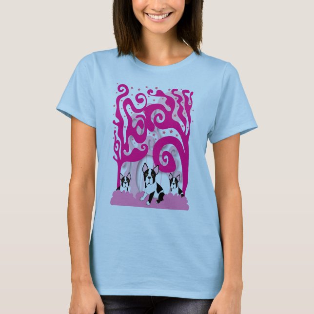 Bostons in the Pink T-Shirt (Front)