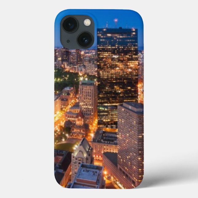 Boston's skyline at dusk Case-Mate iPhone case (Back)
