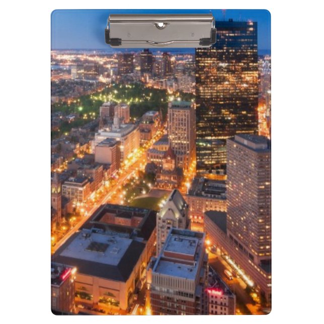 Boston's skyline at dusk clipboard (Front)