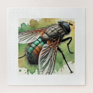 Bot fly 260924IREF250 - Watercolor Jigsaw Puzzle