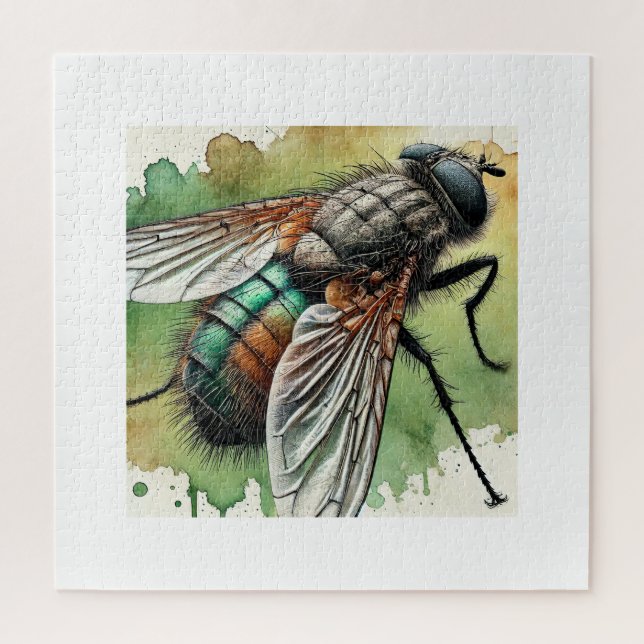 Bot fly 260924IREF250 - Watercolor Jigsaw Puzzle (Vertical)
