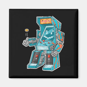 Bot- Video Game Cabinet With Joystick In Disguise  Magnet