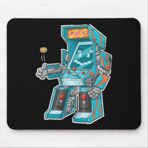 Bot- Video Game Cabinet With Joystick In Disguise Mouse Mat
