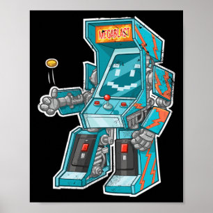 Bot- Video Game Cabinet With Joystick In Disguise Poster