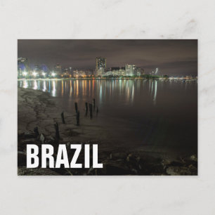 Botafogo Bay Night Postcard