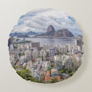 Botafogo With Sugar Loaf Round Cushion