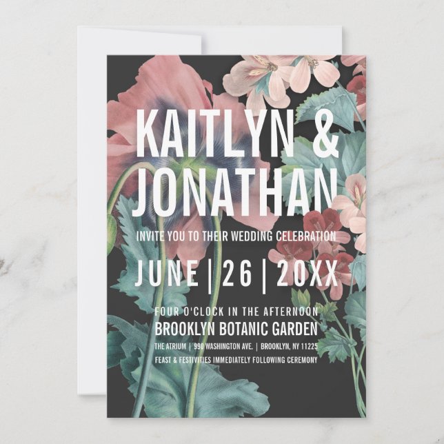 Botanic Embrace Wedding Invitations (Front)