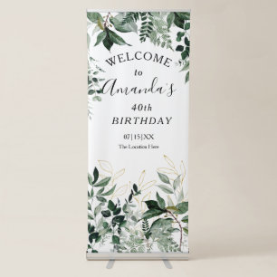 Botanic Greenery Birthday Party Welcome sign