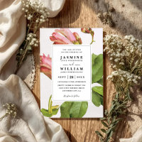 Botanic Poetry Rustic Floral QR Code Wedding