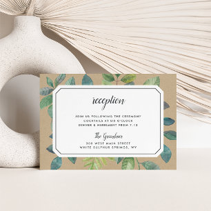 Botanica Kraft Reception Enclosure Card