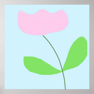 botanical abstract art poster