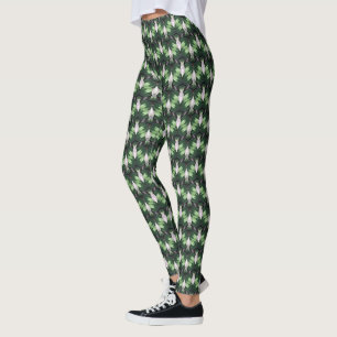 Botanical Abstract Pattern Design 1317 Leggings