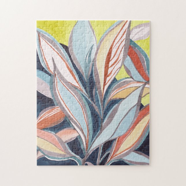 Botanical Abstract Watercolor Art Jigsaw Puzzle (Vertical)