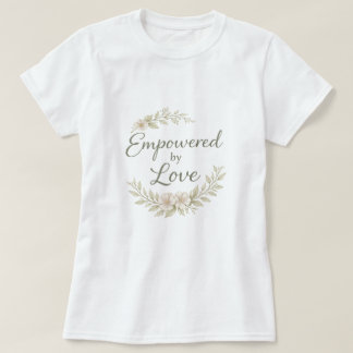 Botanical accents love quotes AI art  T-Shirt