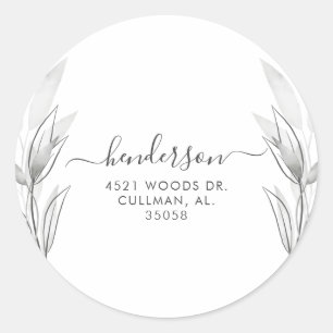 Botanical Address Label Seal