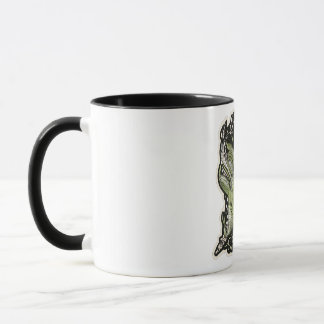 Botanical Aesthetic Green Embroidery Style mugs