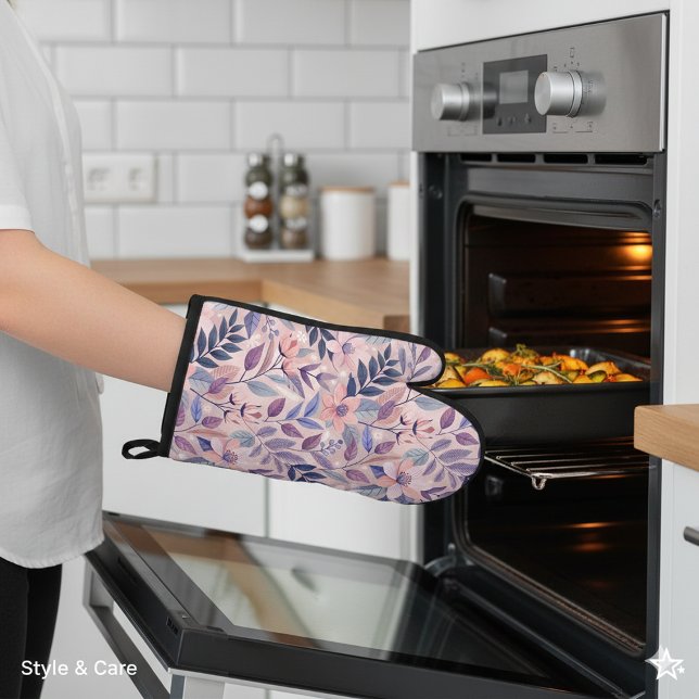 Botanical AI Art Oven Mitt for Contemporary Use (Botanical AI Art Oven Mitt for Contemporary Use)