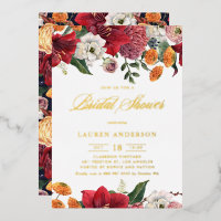 Botanical Amaryllis and Mums Floral Bridal Shower