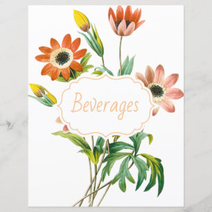 Botanical Anemone Recipe Divider/Index