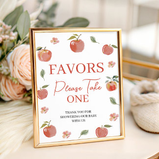 Botanical Apple Favours Thank You Sign 8x10
