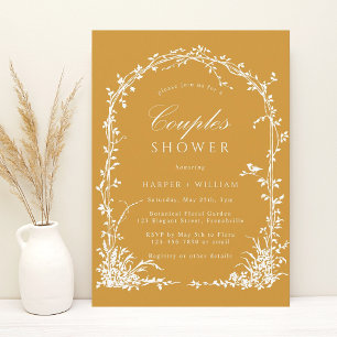 Botanical Arch Garden Amber Couples Shower Invitation