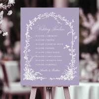 Botanical Arch Garden Lavender Wedding Timeline