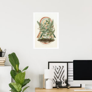 Botanical Arch Greenery Art Print Boho Eucalyptu