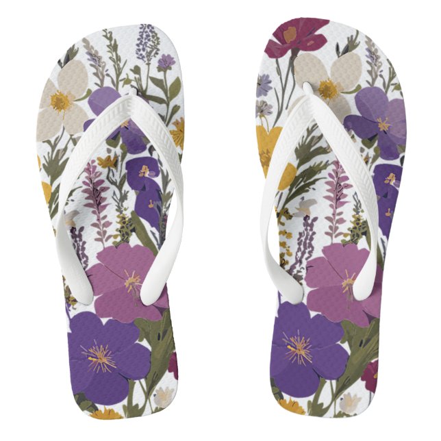 Botanical Art Flip Flops (Footbed)