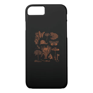 Botanical Art, Frog Fungi Goblincore Aesthetic Cot iPhone 8/7 Case