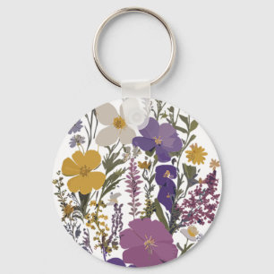 Botanical Art Key Ring